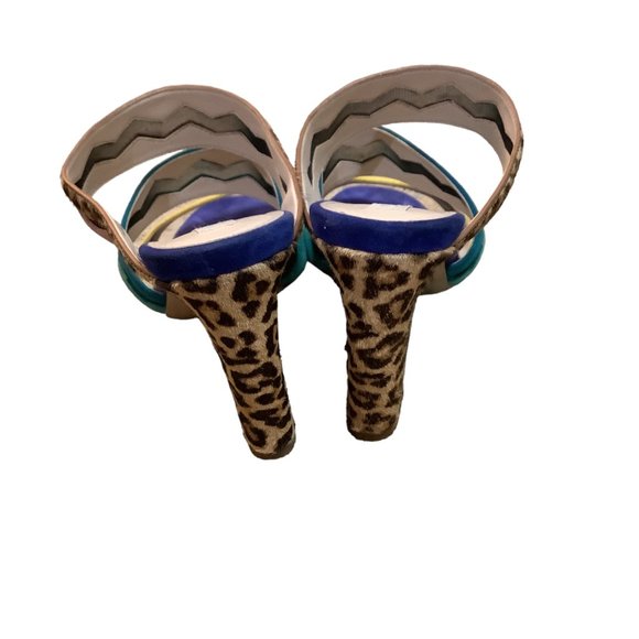 COLE HAAN Emilia Calf Hair Multicolored Colorful Heeled Sandal-Size 6 - Picture 10 of 10